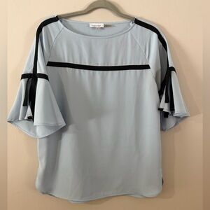 Calvin Klein Blue Bell Sleeve Blouse Women’s Size Small